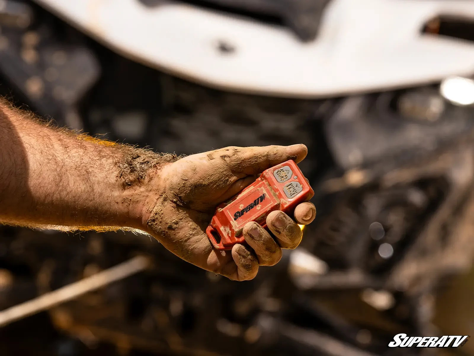 SuperATV Heavy Duty Front Winch Bumper W 6000 LBS Winch Can-Am Maverick X3 2017+