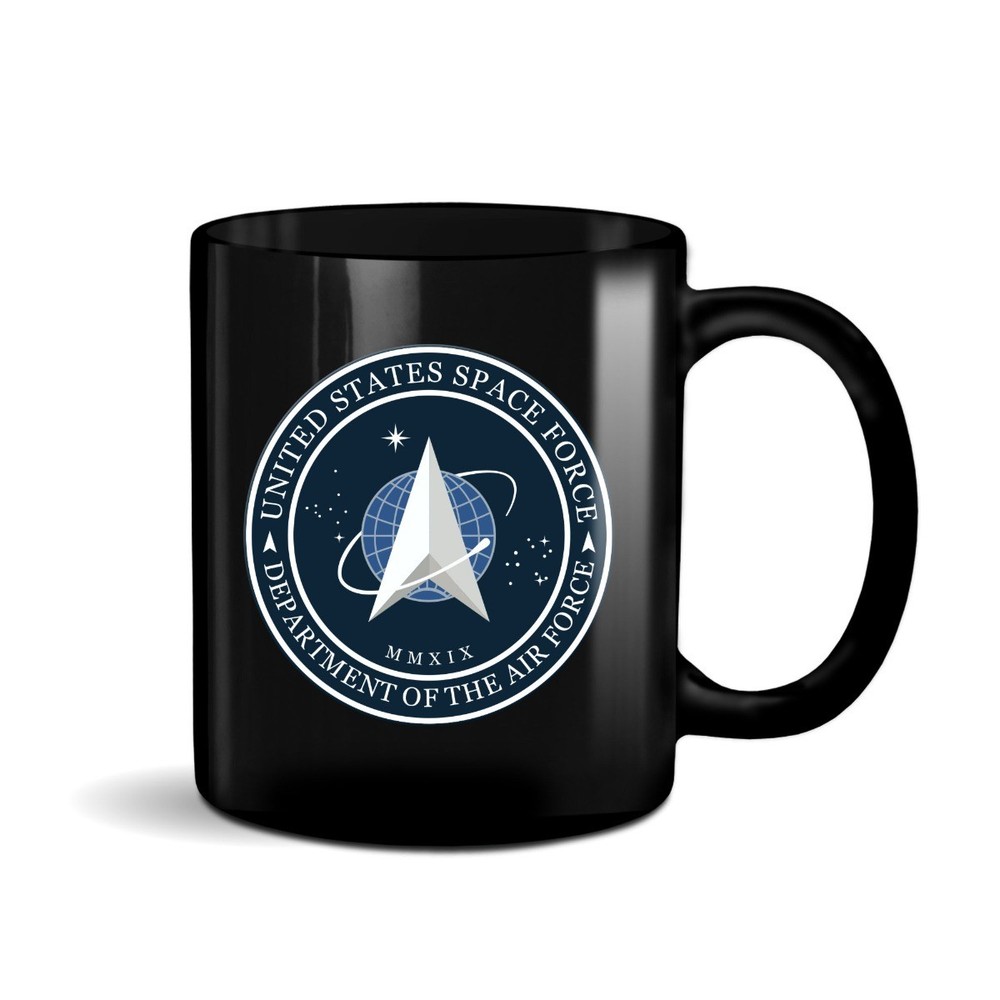 Space Force Logo UVDTF Black 11oz Mug