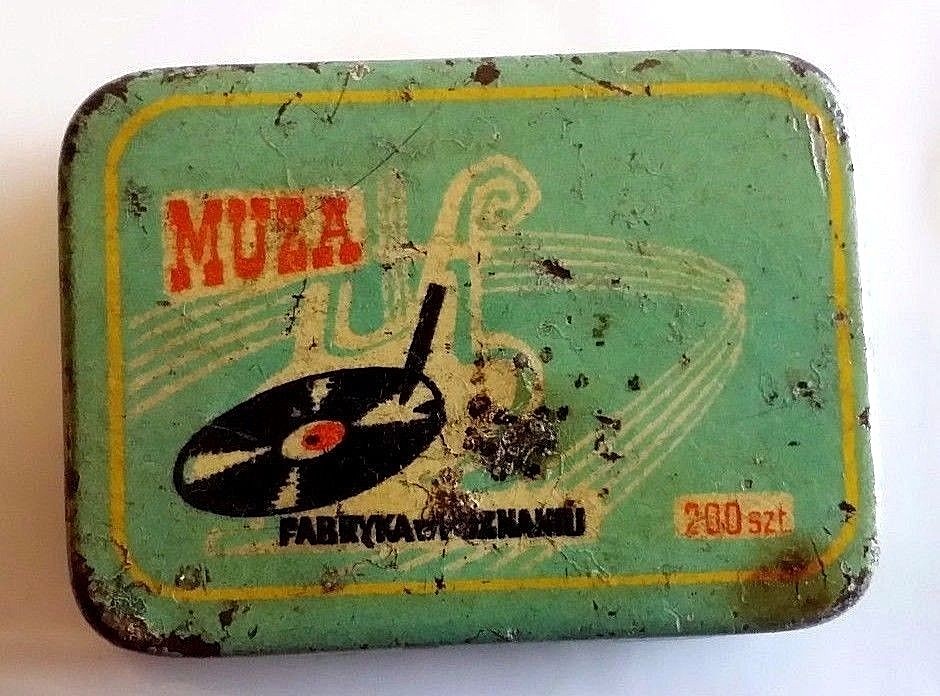 PG172 - Gramophone needles MUZA box gramophone dots (POLAND) EMPTY