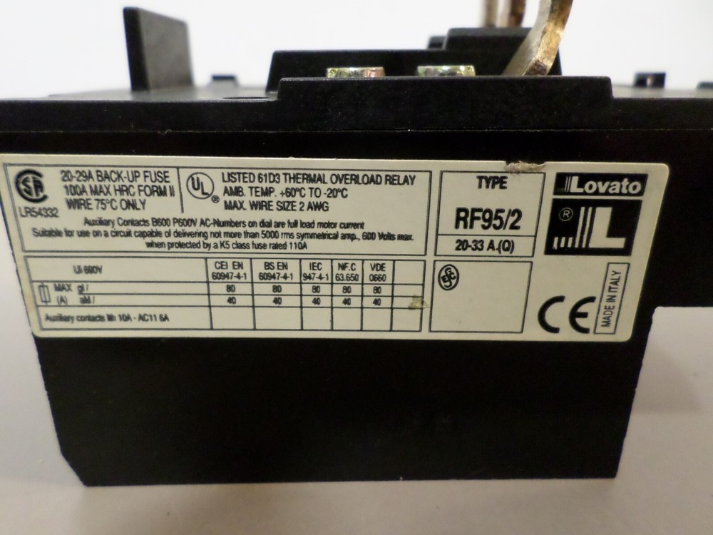Lovato RF95/2 Thermal Overload Relay