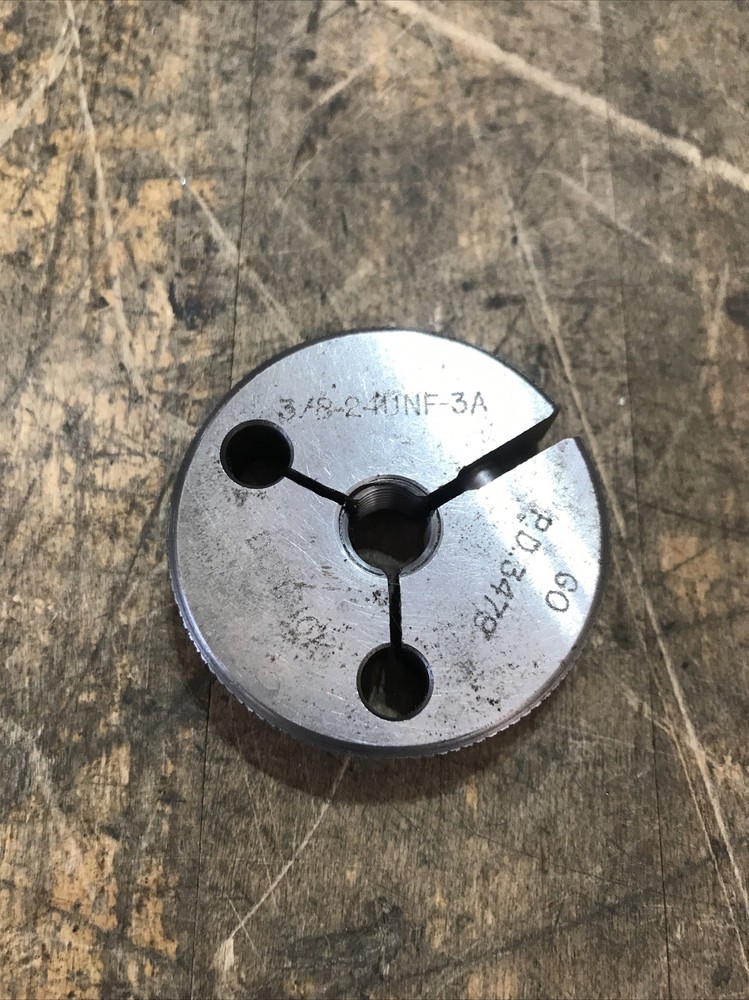 3/8-24UNF-3A THREAD RING GAGE INSPECTION Go Only .3478