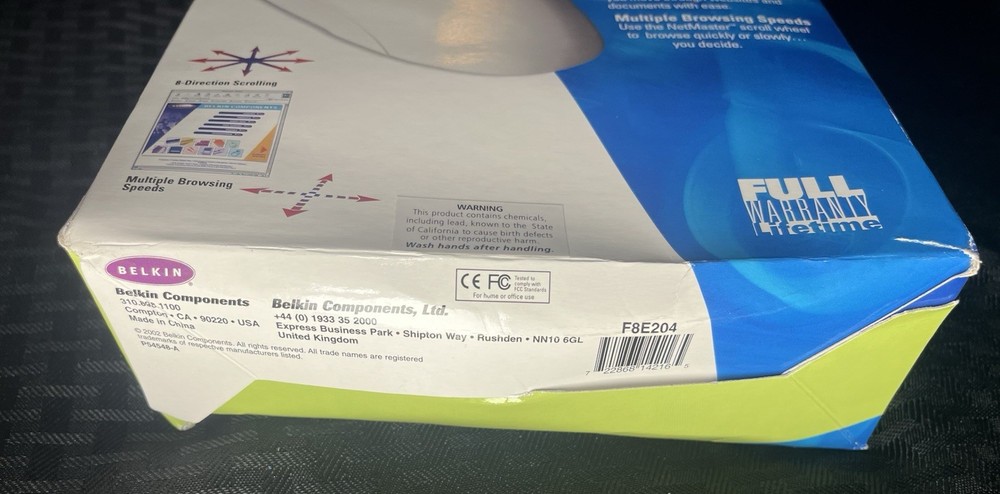 NEW - Belkin NetMaster 2 Button PS Scrolling Mouse