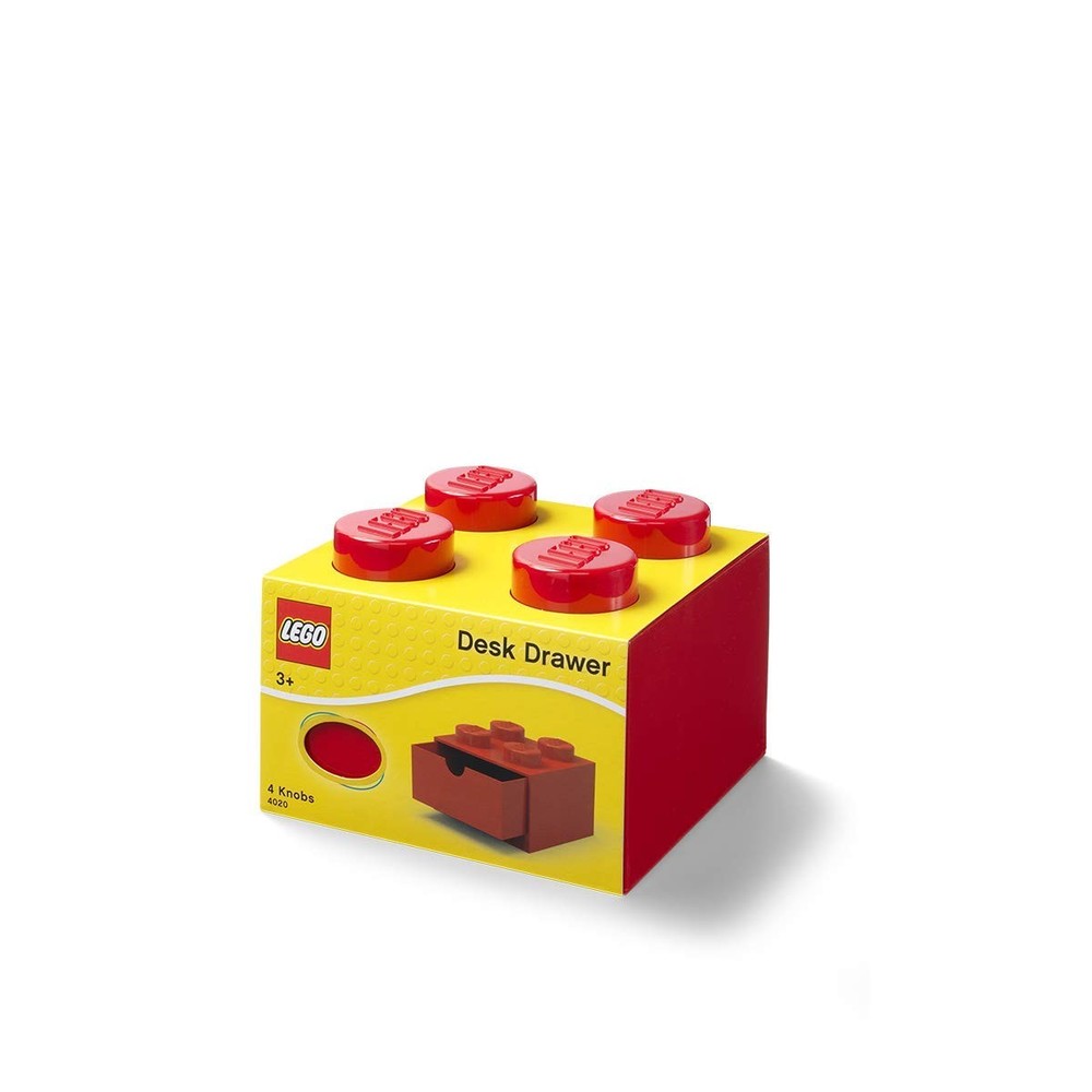 Room Copenhagen Lego Storage Brick 4 Desk Drawer 4-Stud Stackable Tabletop