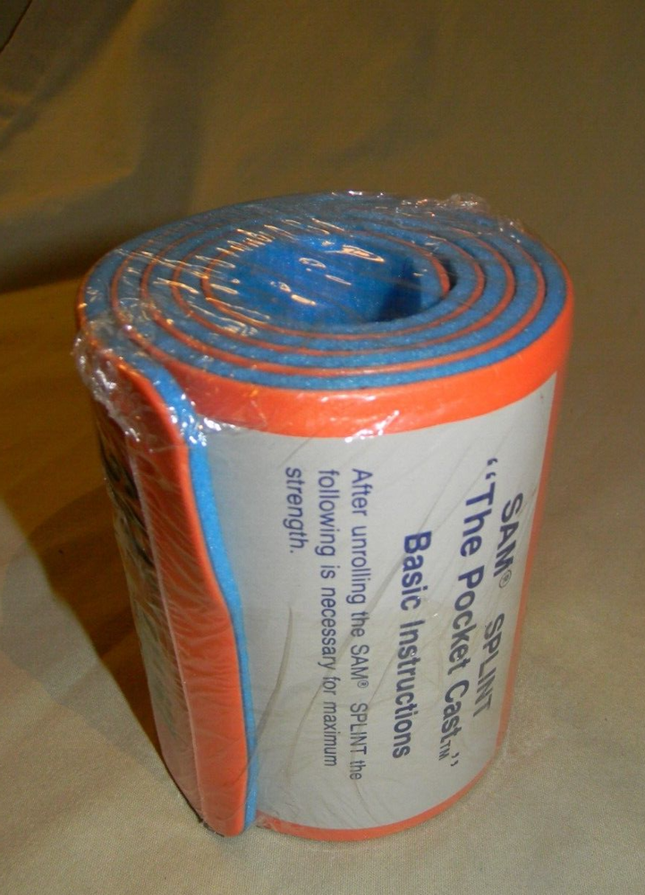 SAM® Splint 4" x 36" Flat Fold Orange/Blue Sprain Immobilization First Aid
