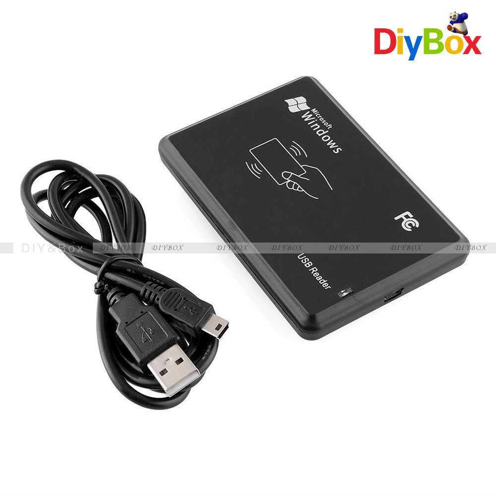 125Khz EM4100 USB RFID ID Card Reader Swipe Card Reader Plug and Play w/ Cable