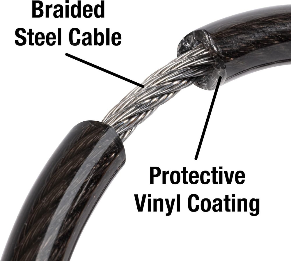 Master Lock Bike Cable with Combination Black, 8143D 1 Pack, Black