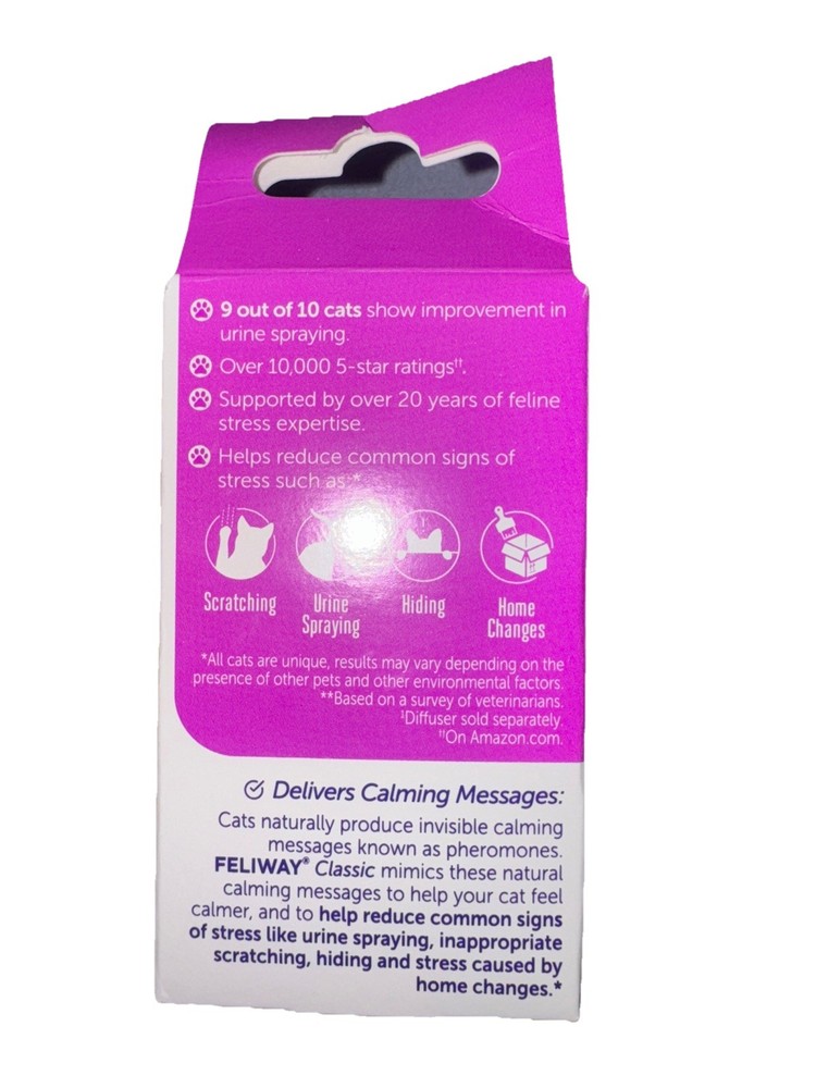 Feliway Classic Diffuser 48 ml Cat Calming Refill New In Box
