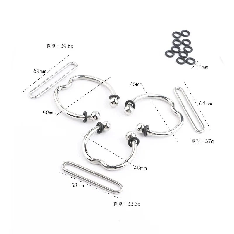 Stainless Steel Penis Stretcher Balls Enhancer Delay Ejaculation Training Ring