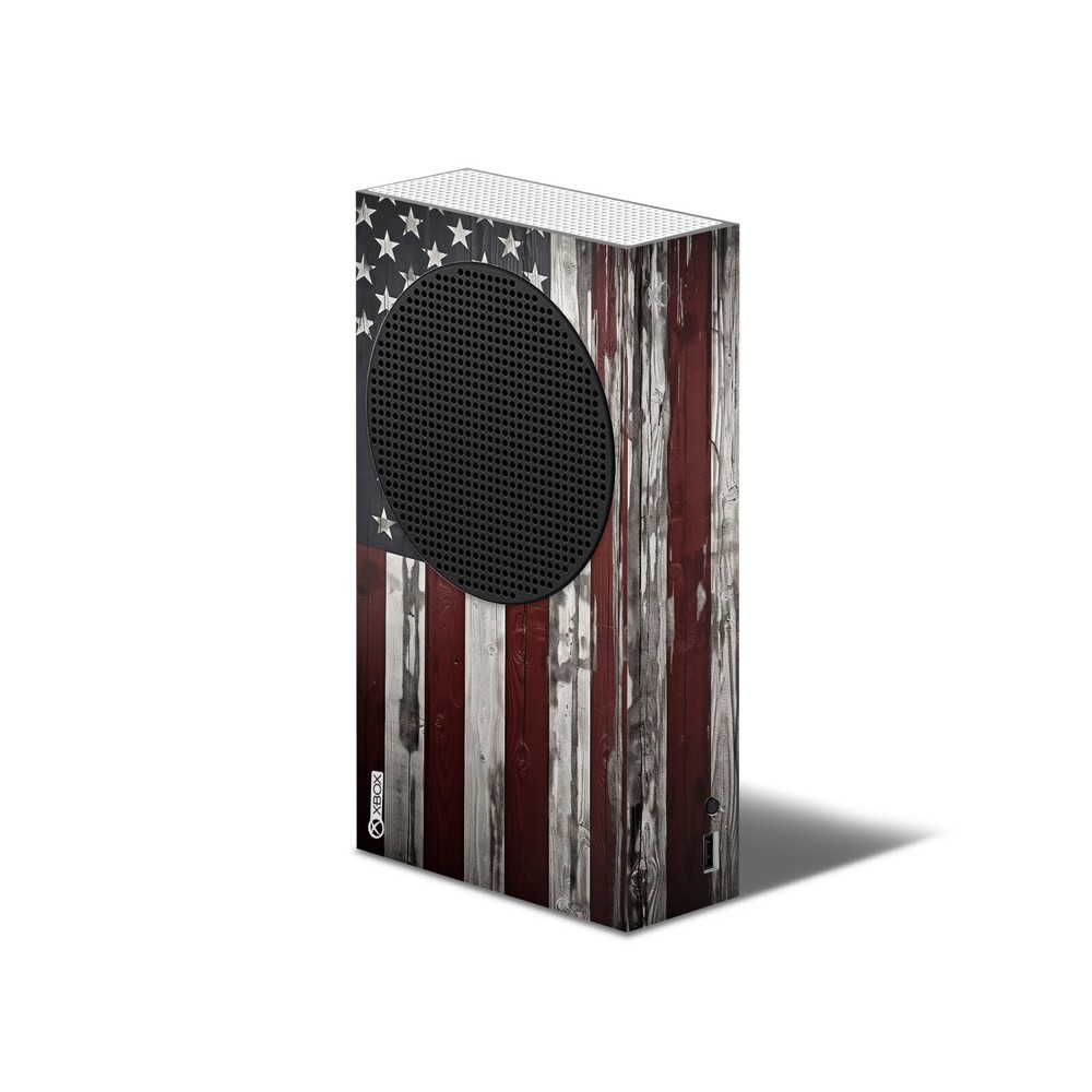XBOX Series S Console & Controller Vinyl Skin Decal Wrap Rustic American Flag