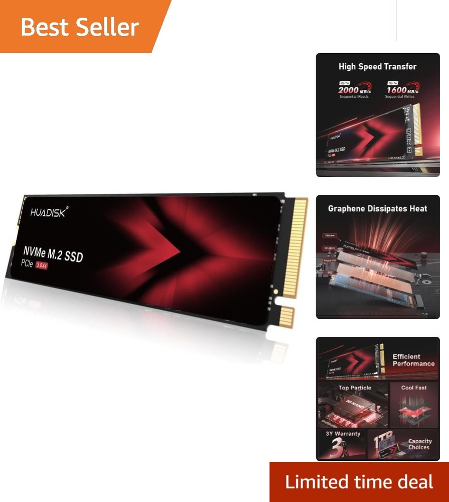 High-Speed 256GB M.2 NVMe SSD with Graphene Cooling - 1700MB/s Performance