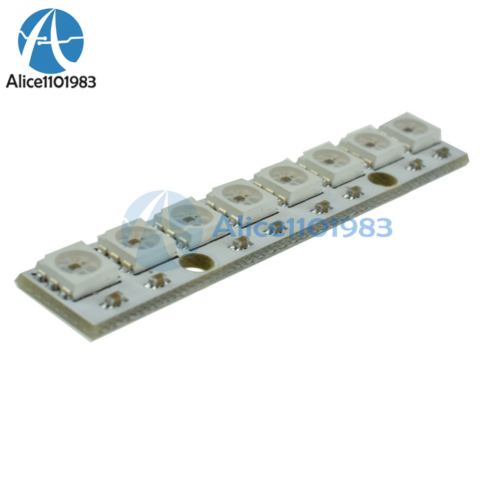 10PCS WS 2812 2811 5050 RGB LED Lamp Panel Module 5V 8-Bit Rainbow LED Precise