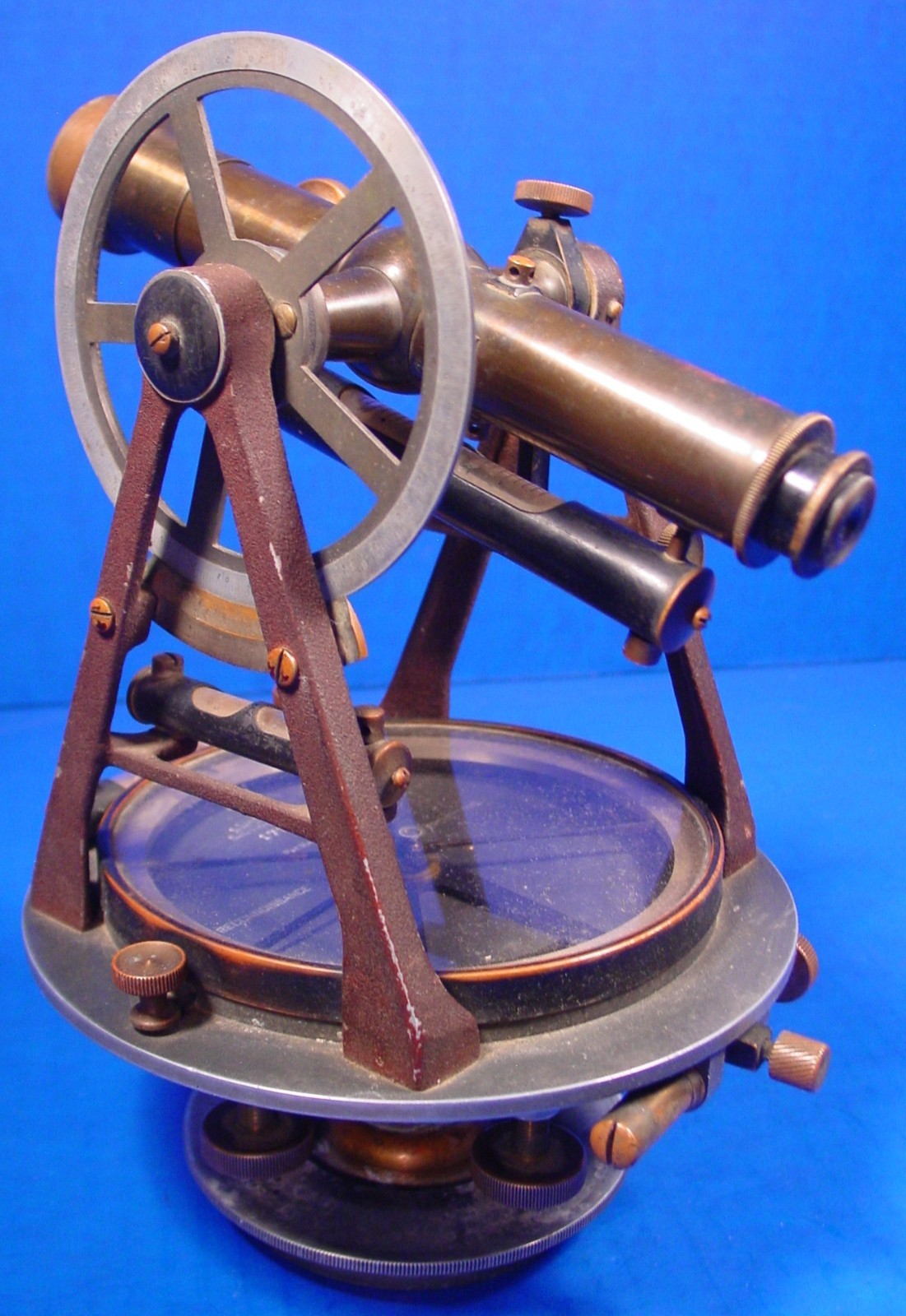 1903 Lietz Cyclotomic Reconnaissance Transit w/box - Rare alum., unique to Lietz