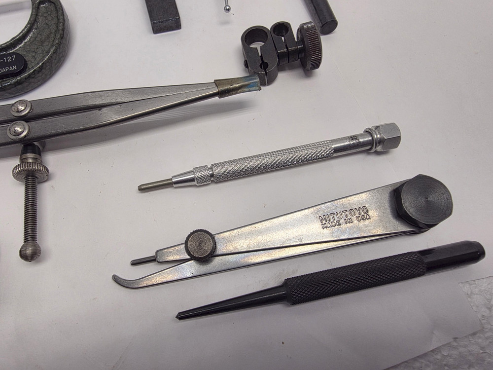 MITUTOYO TOOL SET KIT, Combination Square, Dial Caliper, Indicator, Micrometer..