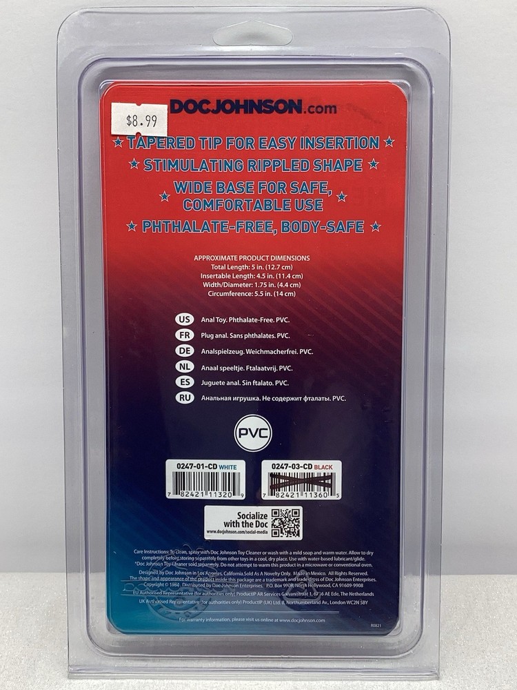 Doc Johnson Triple Ripple Butt Plug