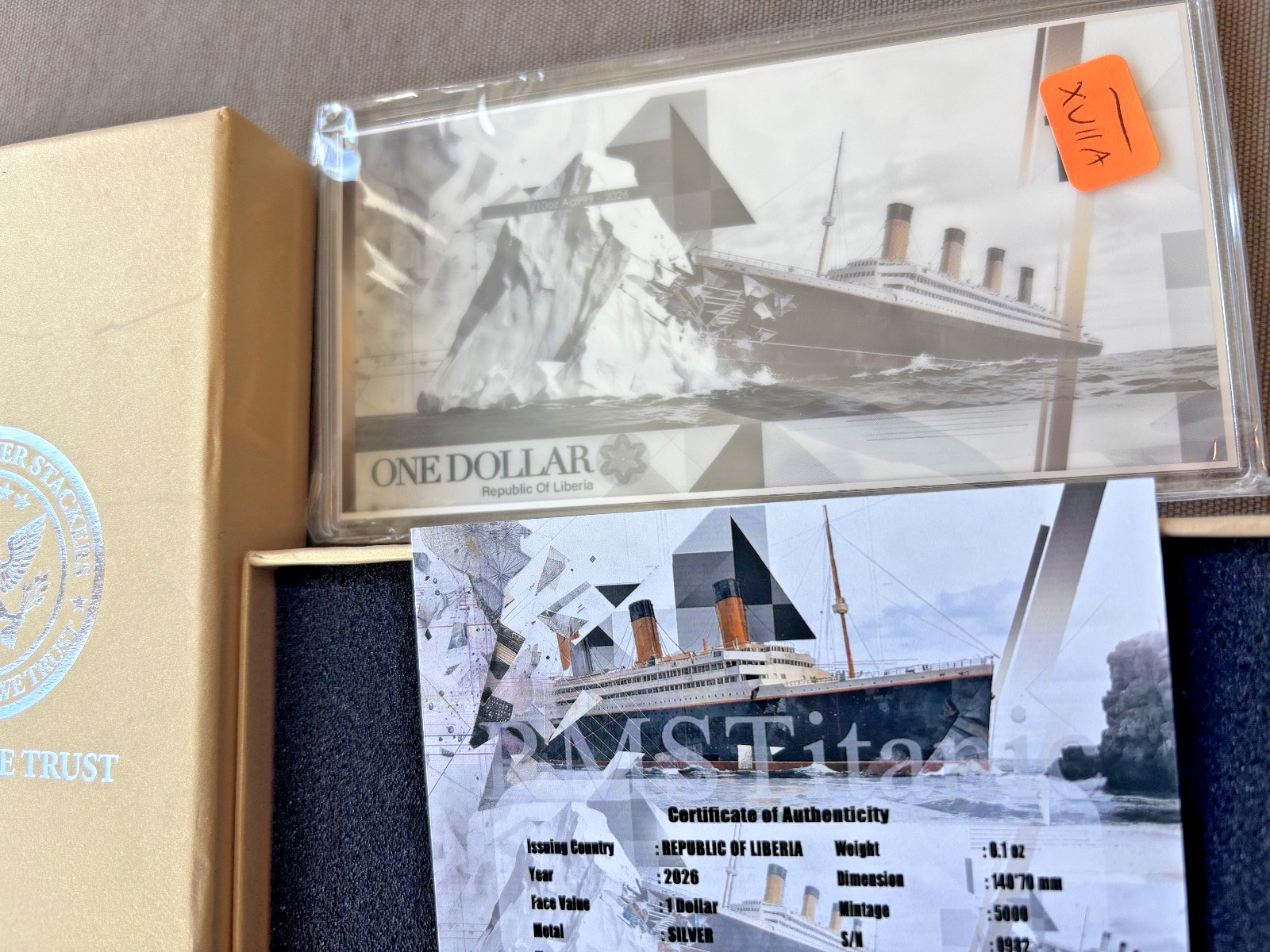 Liberia RMS Titanic 1 Dollar Silver Coin 2026 0.999 Fine