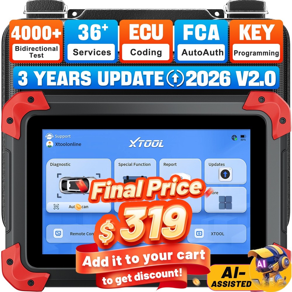 2026 XTOOL D7 V2.0 Bidirectional Scanner Full Diagnostic Coding Key Programmer