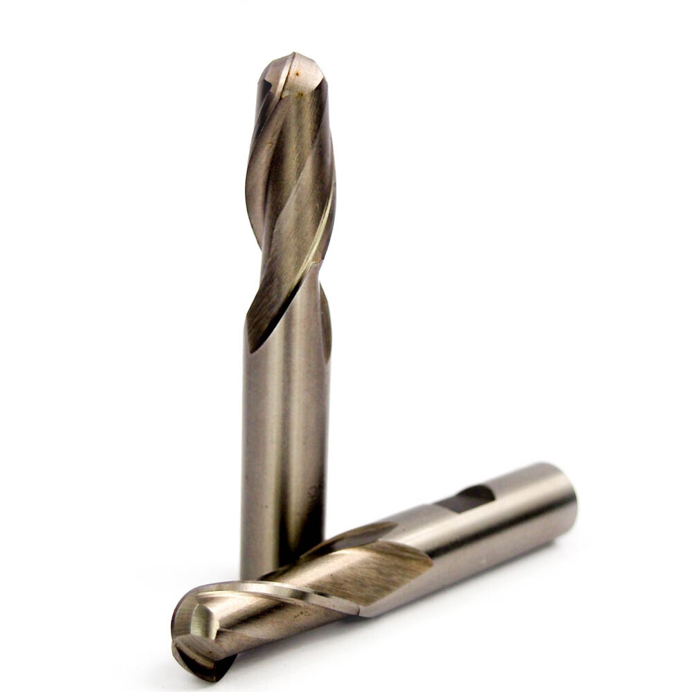 Ball End Mills 1/2" 2FL HSS 1" LOC x 3" OAL (2 Pcs)