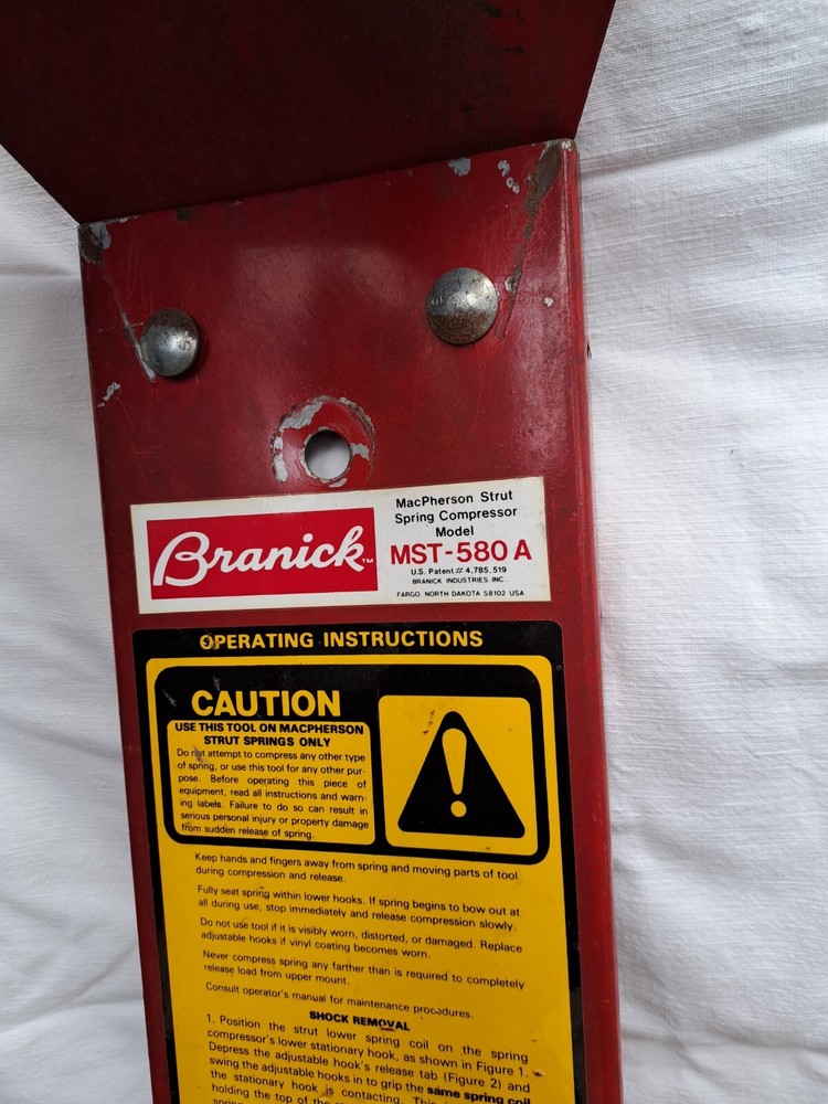 Branick MacPherson Strut Spring Compressor MST-580A