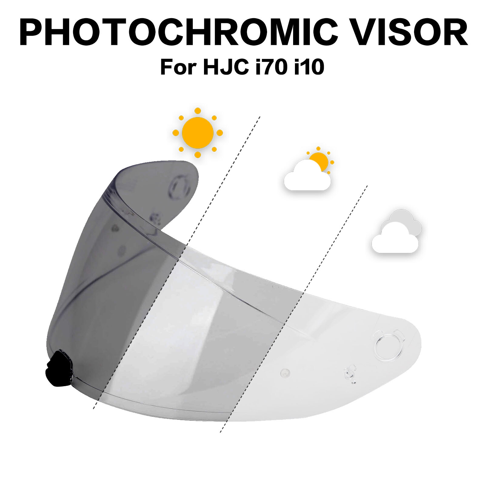 Wearproof Anti-Scratch Anti-Fog Pinlock Ready Shield Visor For HJC I10 I70 HJ-31