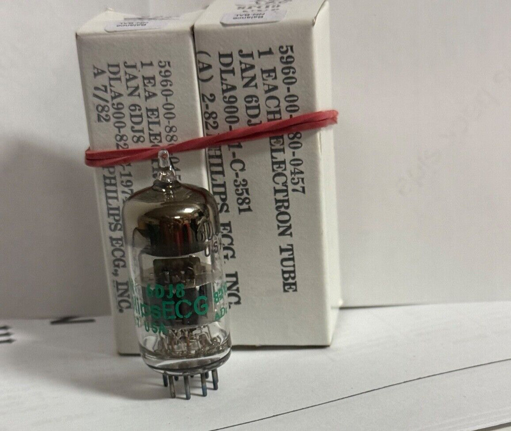 JAN Philips NOS Low Noise 6DJ8 ECC88 6922 TAD / Amplitrex Matched Pair