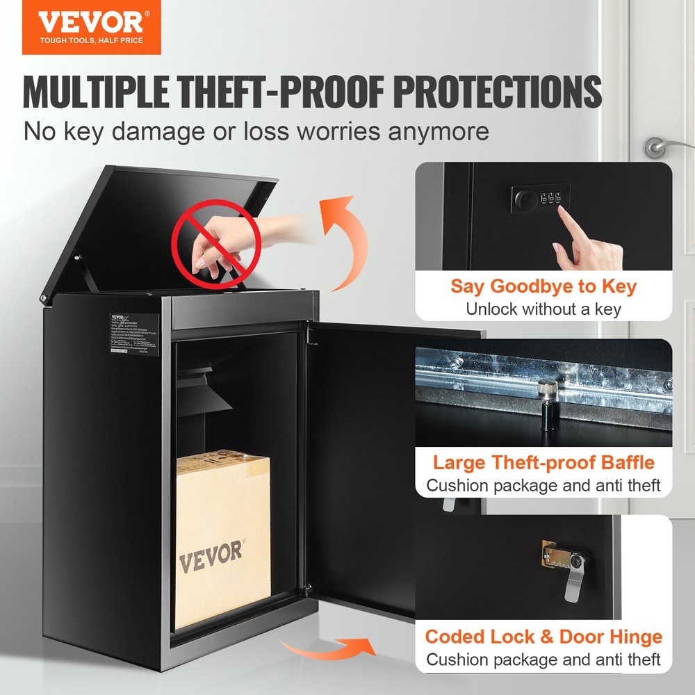 VEVOR Package Delivery Box Storage Parcel Delivery Lockable Home Drop Container