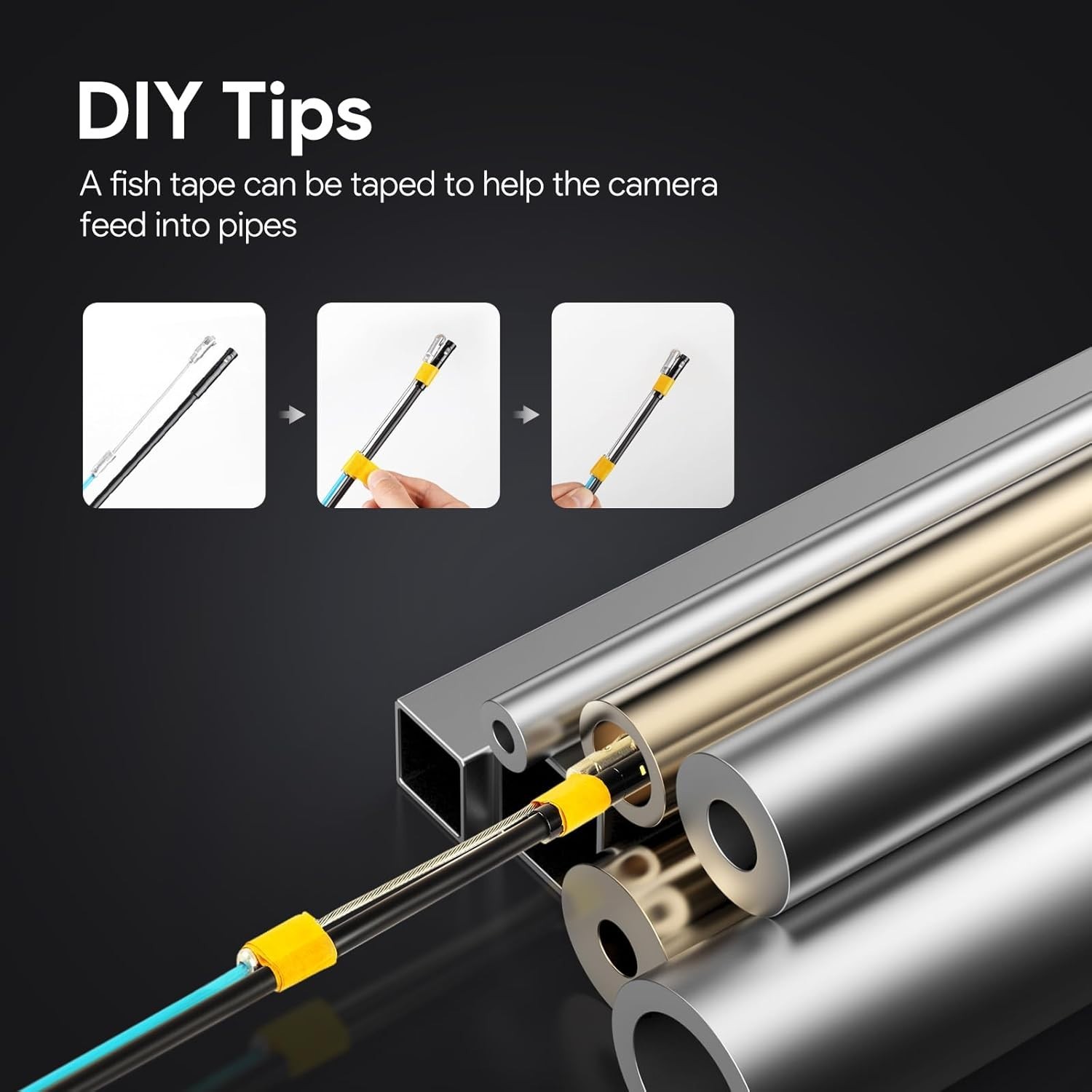 Professional Grade 50ft Sewer Camera with LED Light & Long Battery Life