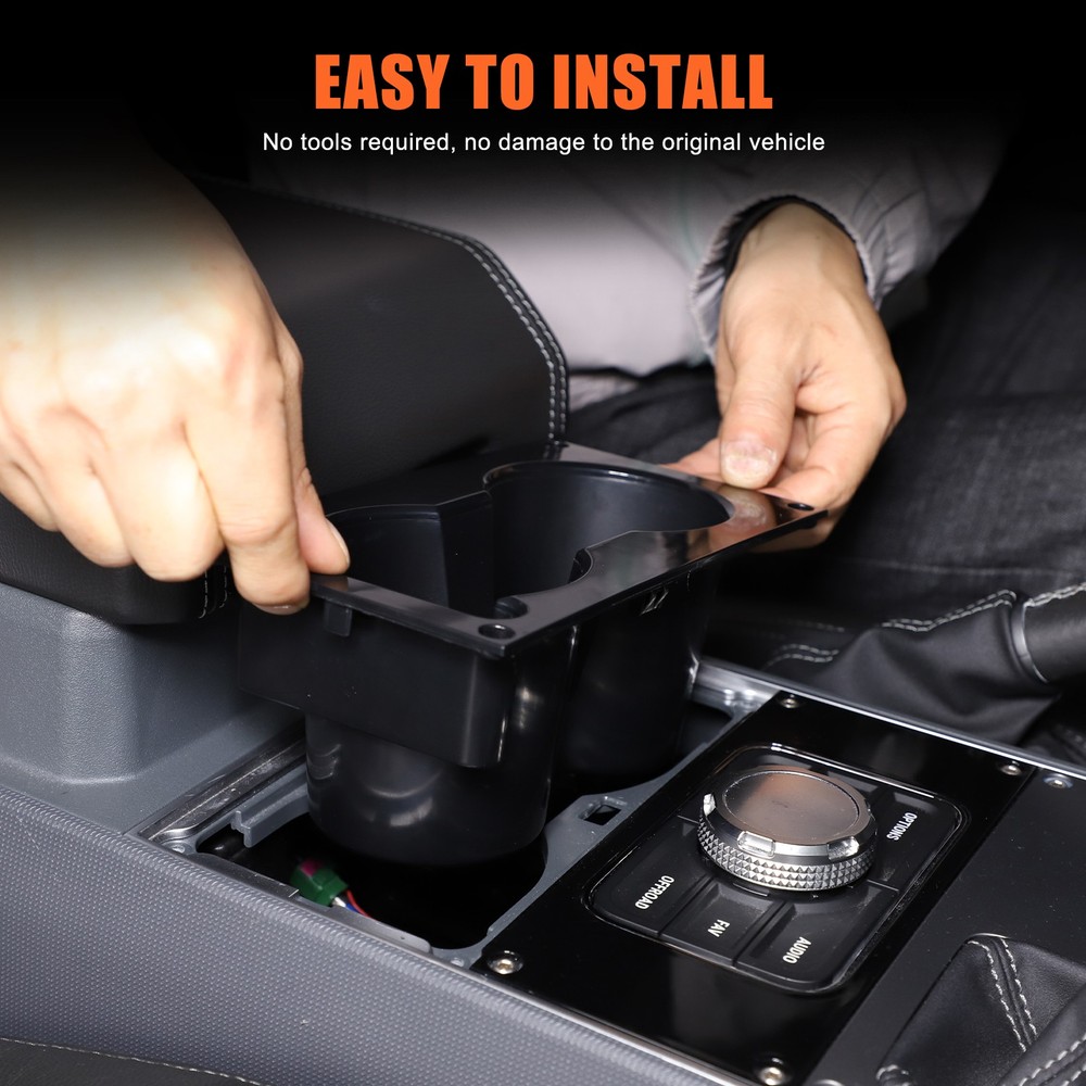Matte Black Center Console Insert Cup Holder Replacement For INEOS Grenadier 20+