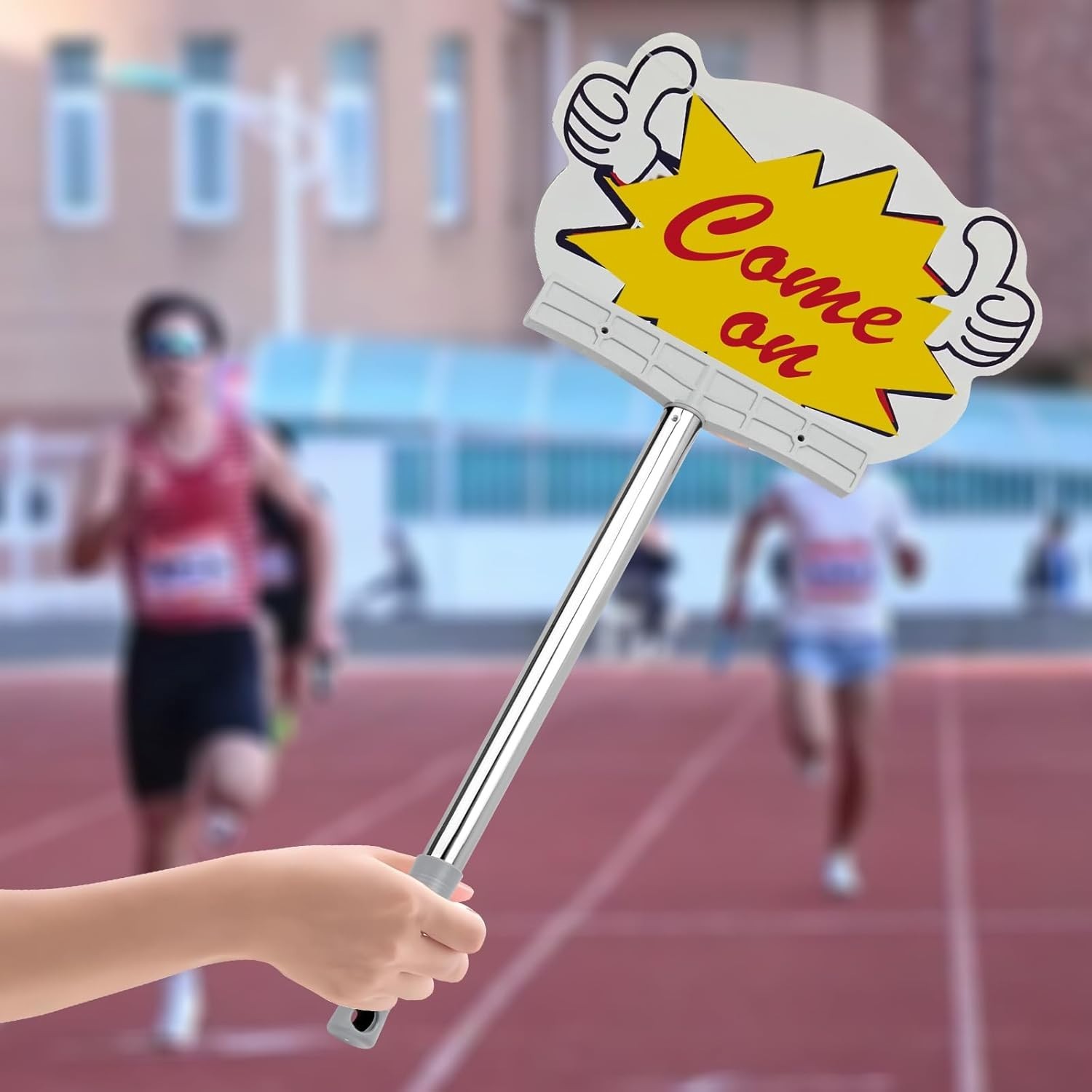 2 Pcs Handheld Sign Holder, Stainless Steel Two-Sided Display Pole Sign Stand