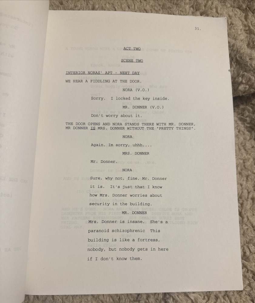 THE NAKED TRUTH PILOT FIRST DRAFT SCRIPT CHRIS THOMPSON TEA LEONI PIX 1995