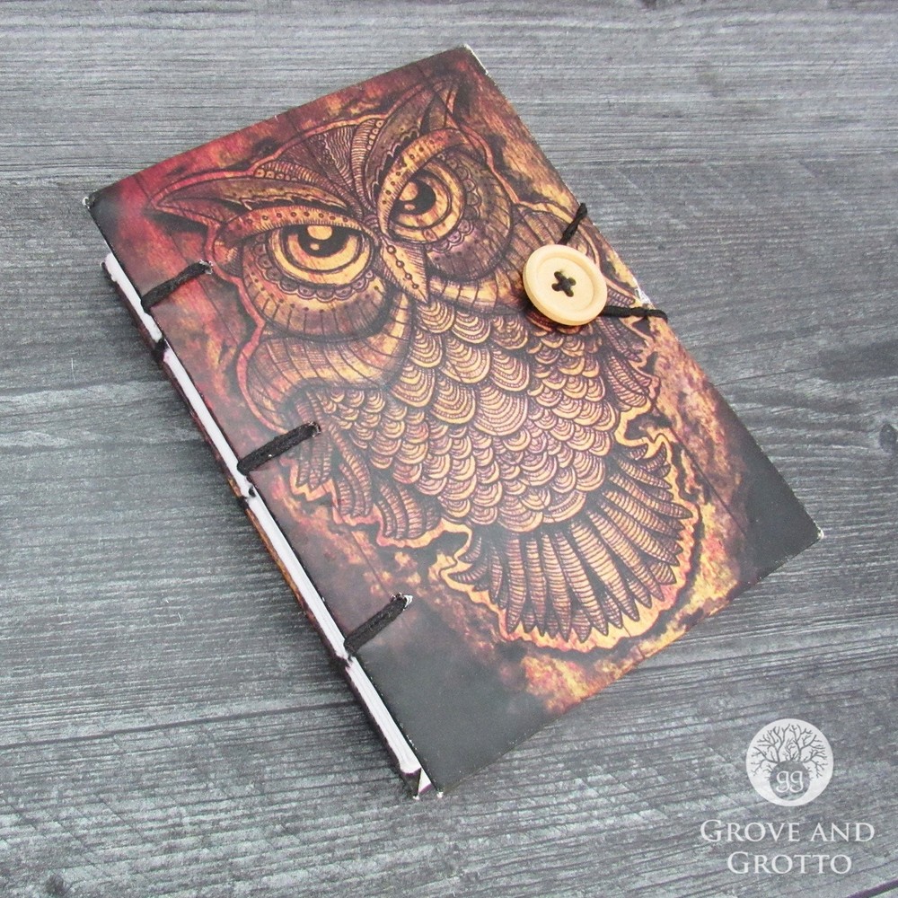 Golden Owl Hardcover Journal