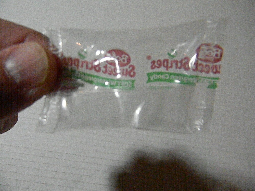 1 BOB'S SWEET STRIPES SOFT WINTERGREEN CANDY SEALED WRAPPER ERROR! NO CANDY!