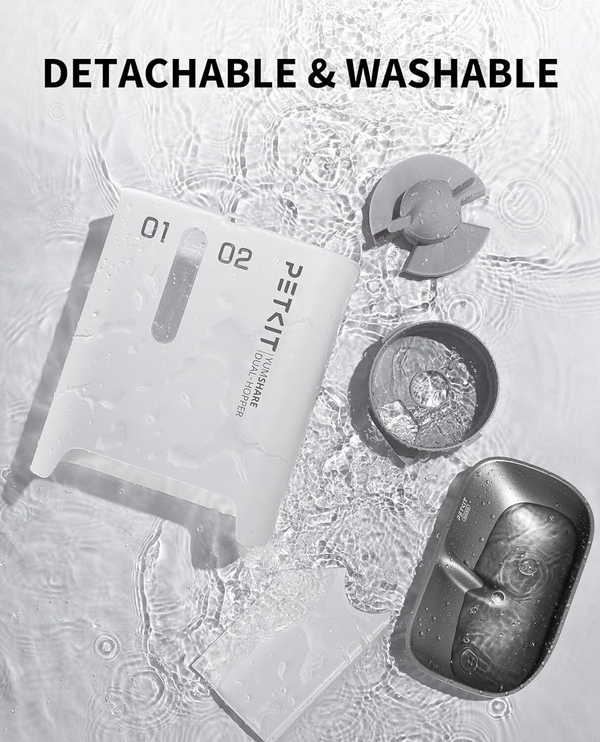 PETKIT Automatic Pet Feeder 2.4G WiFi Cat Dog Food Dispen 5L, APP Control