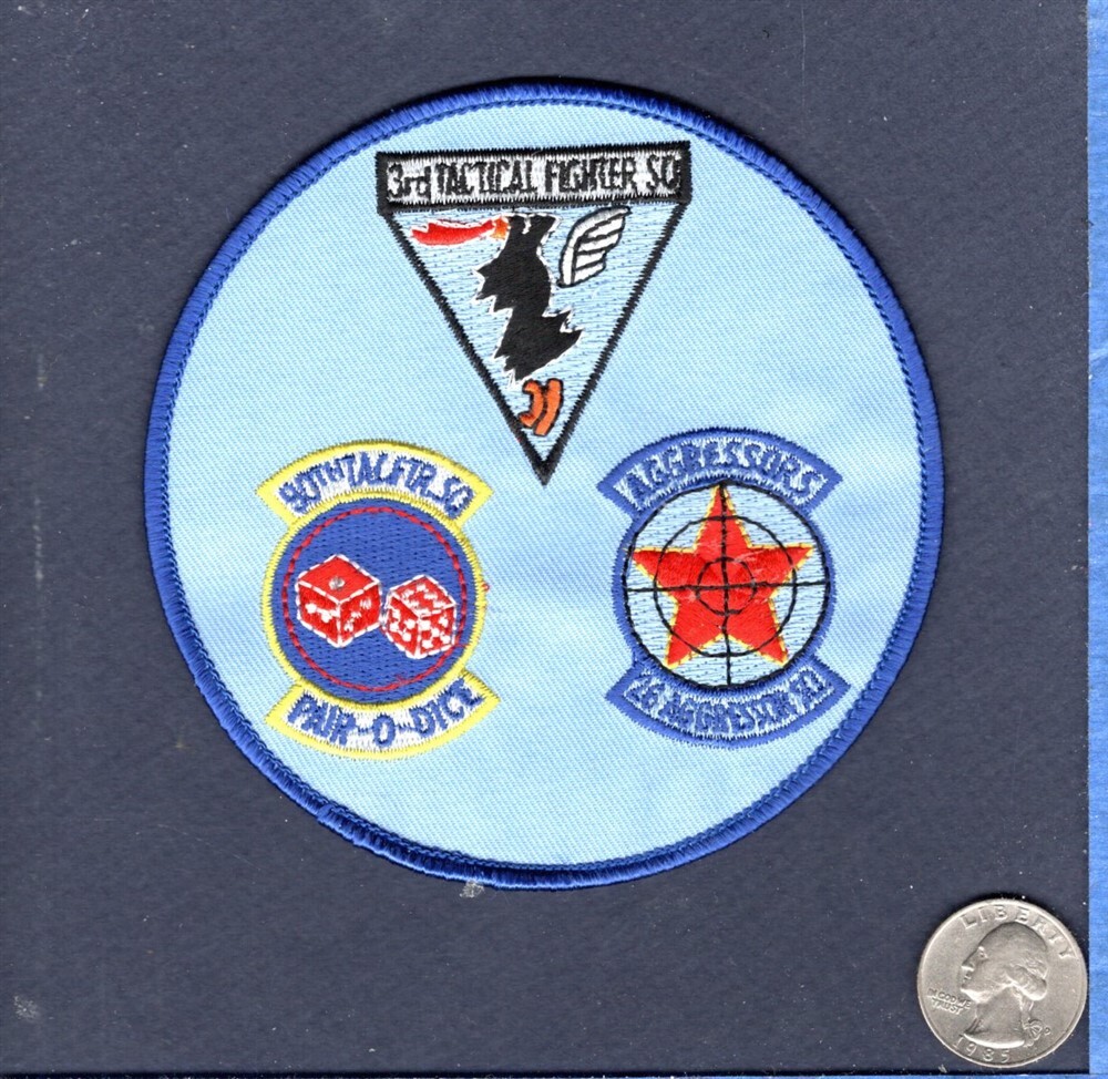 90th TFS 3rd TFS 26th AGGRESSOR TAC Fighter Squadron USAF Gaggle Patch