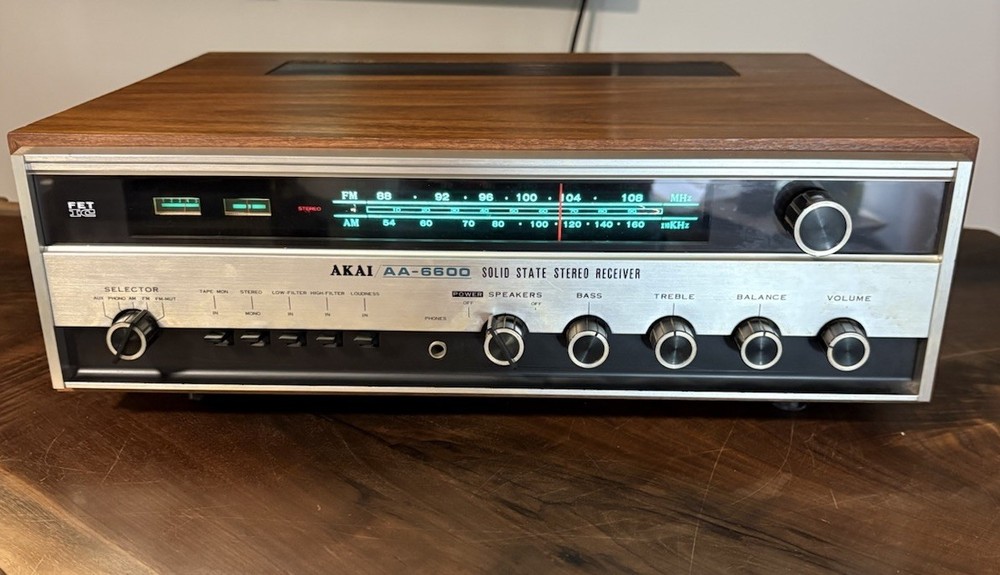 AKAI AA-6600 Stereo Receiver, Tested, Working Order