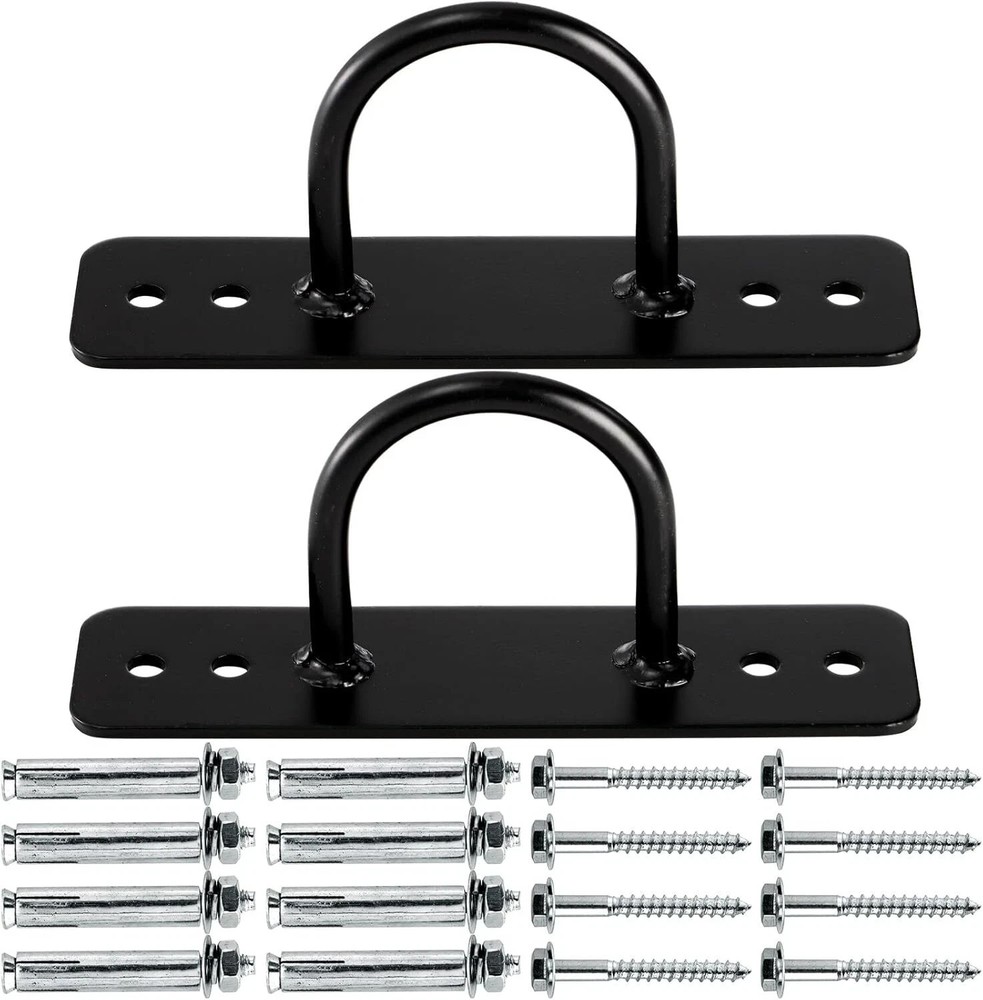 2 Pack Battle Rope Anchor Wall Ceiling Mount Bracket for Suspension Strap Bod
