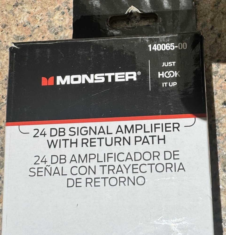 Monster 24DB Signal Amplifier with Return Path NIB