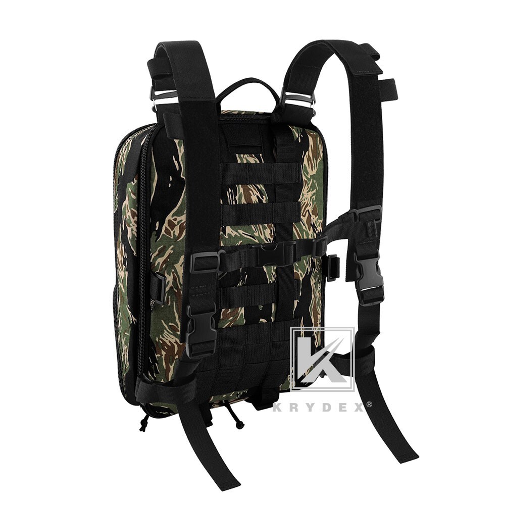KRYDEX D3 Flatpack Tactical Expandable Travel Backpack MOLLE / PALS Tiger Stripe
