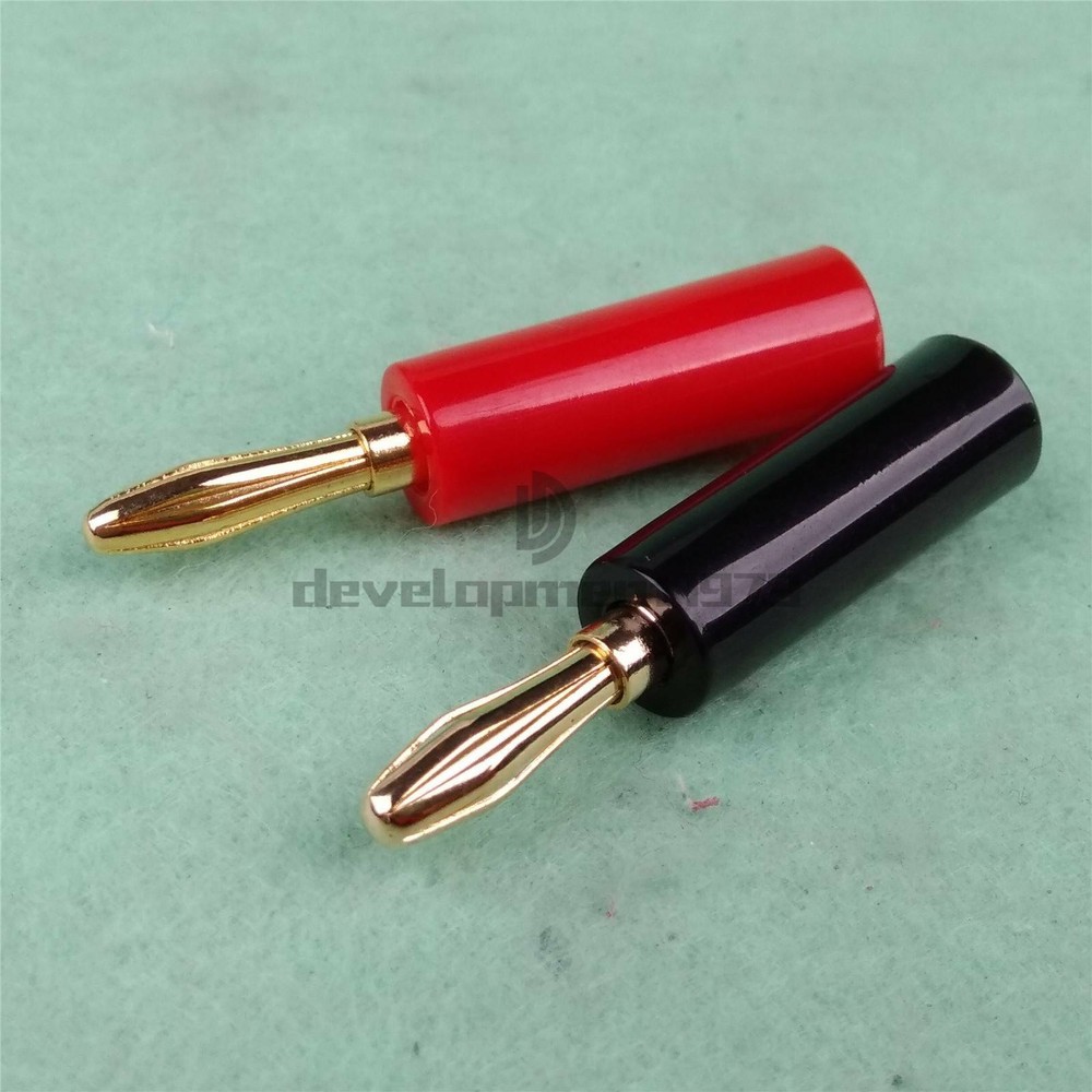 New 2PCS Banana Plug Connector For Amplifier Speaker Audio Cable/Binding Post