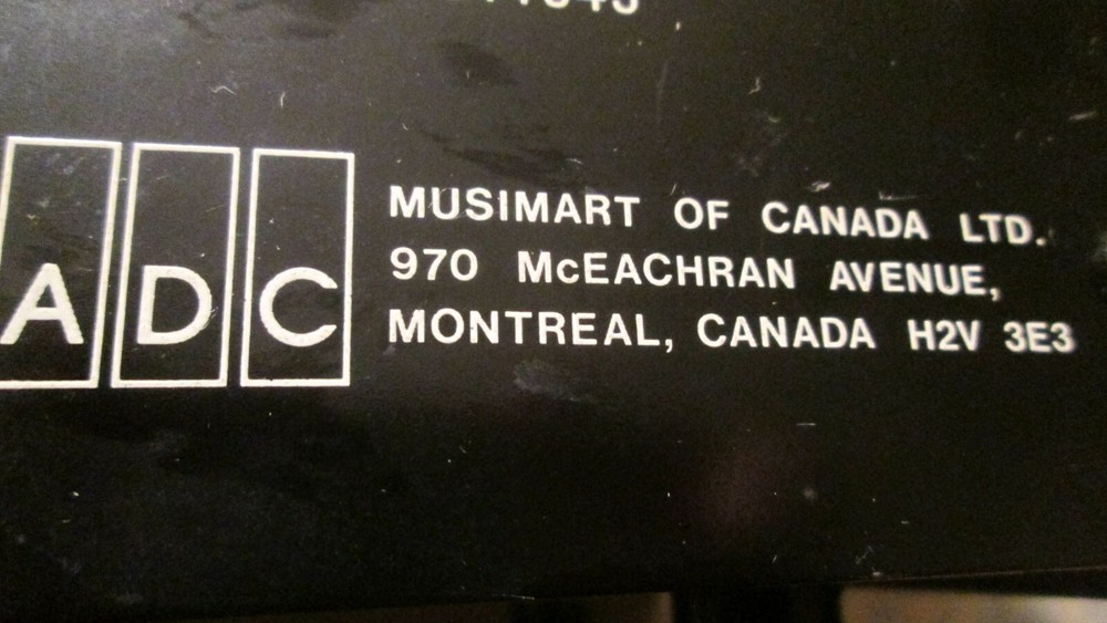 ADC STEREO FREQUENCY EQUALIZER Model: SS-1