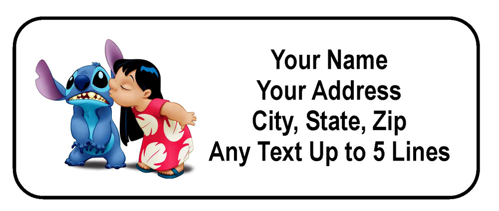 30 Lilo and Stitch Personalized Address Labels