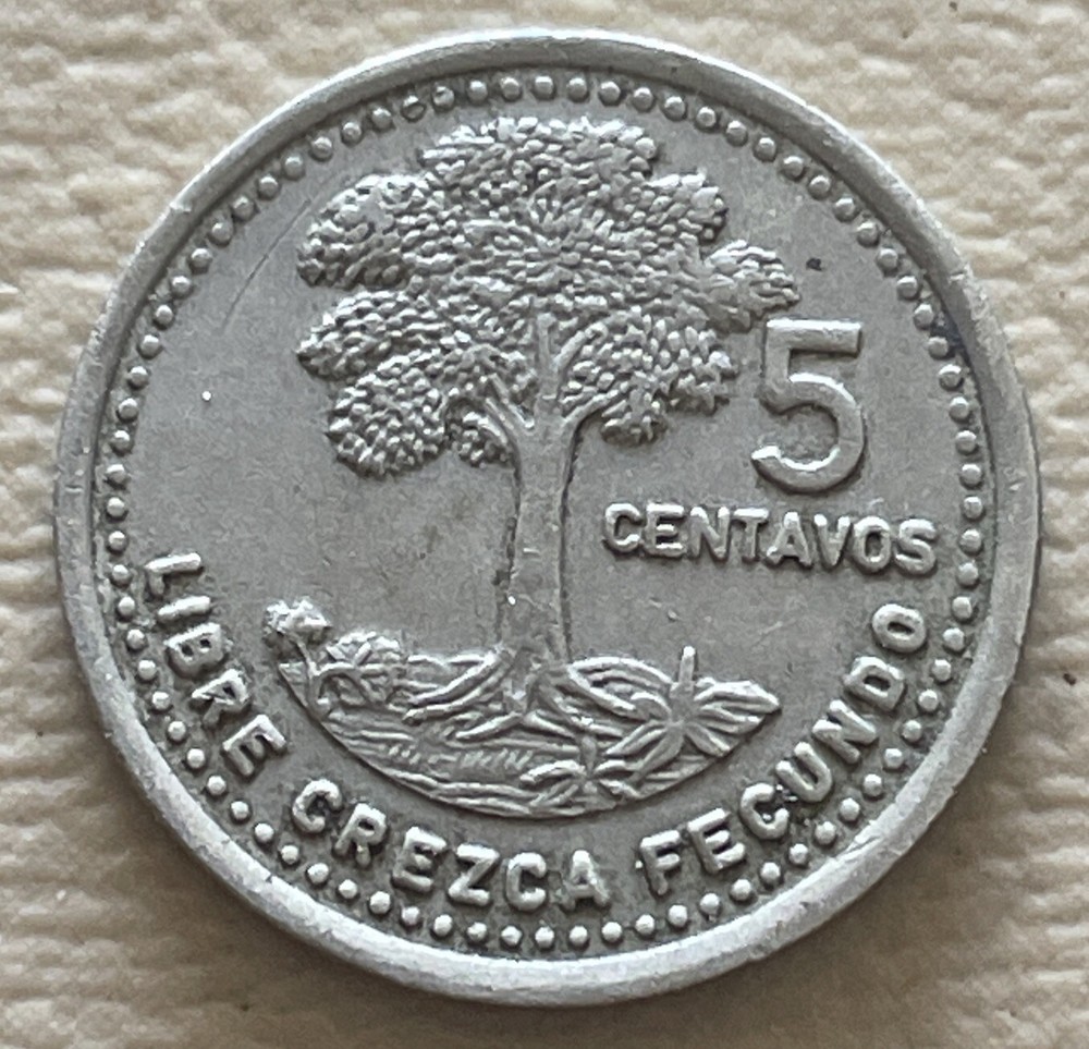GUATEMALA 1993 5 CENTAVOS VERY NICE CONDITION L75