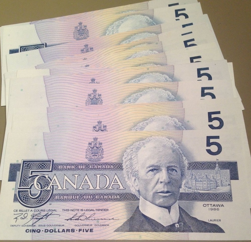 $5 Dollar Bill - 1986 Series - UNCIRCULATED - One Note from this large lot