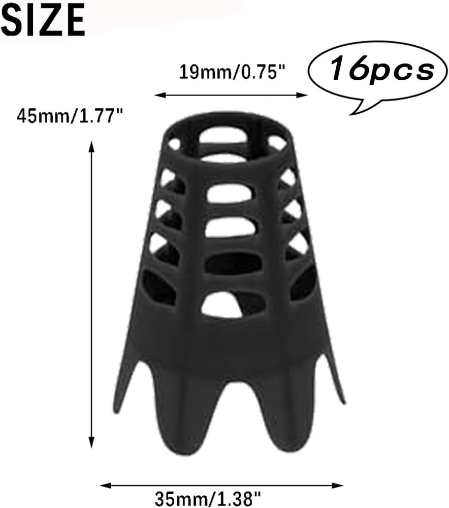 Golf Simulator Tees, Indoor Tees for Simulator, Plastic Practice Black