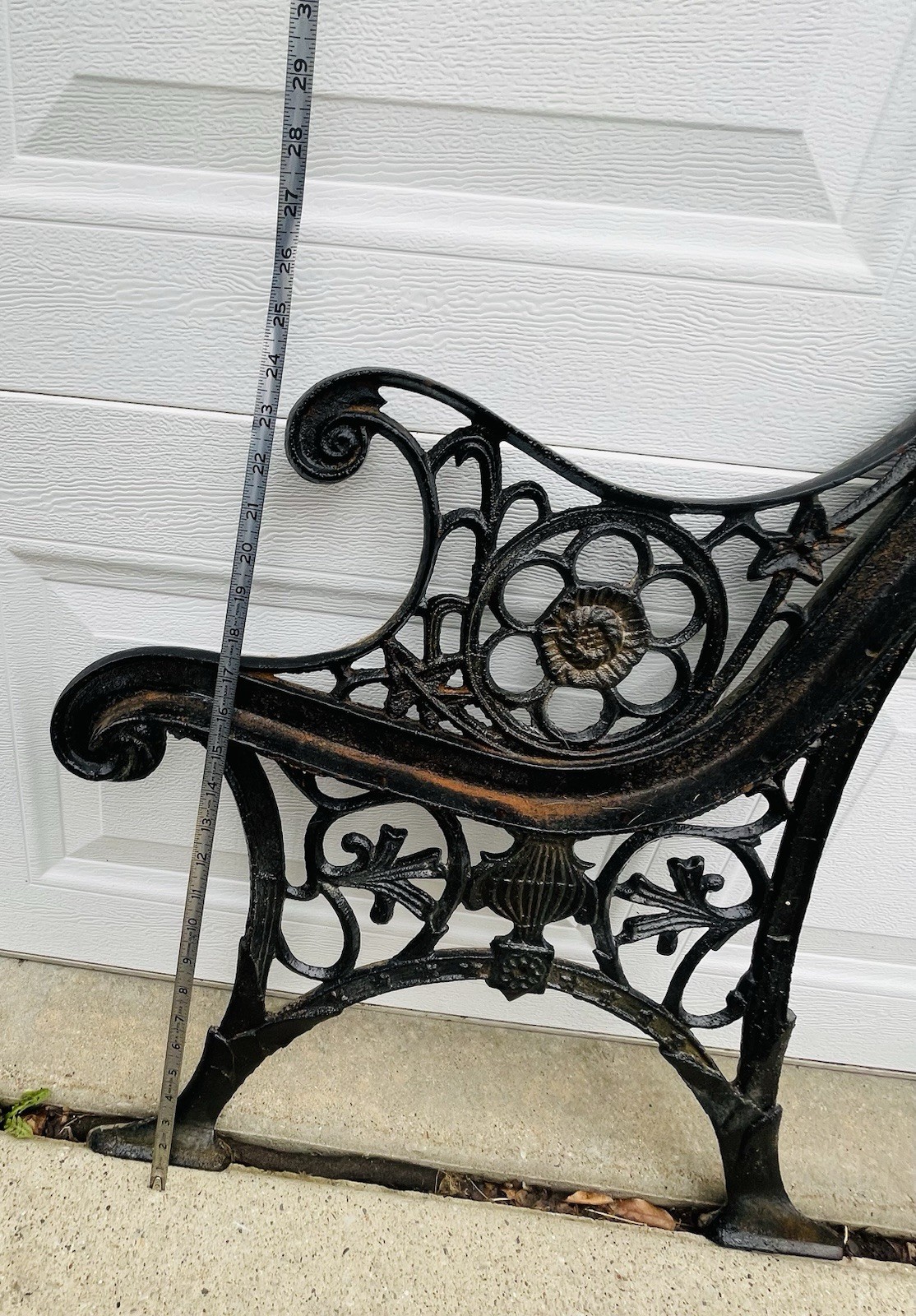 Vintage Cast Iron Park Bench Ends / Legs - Ornate