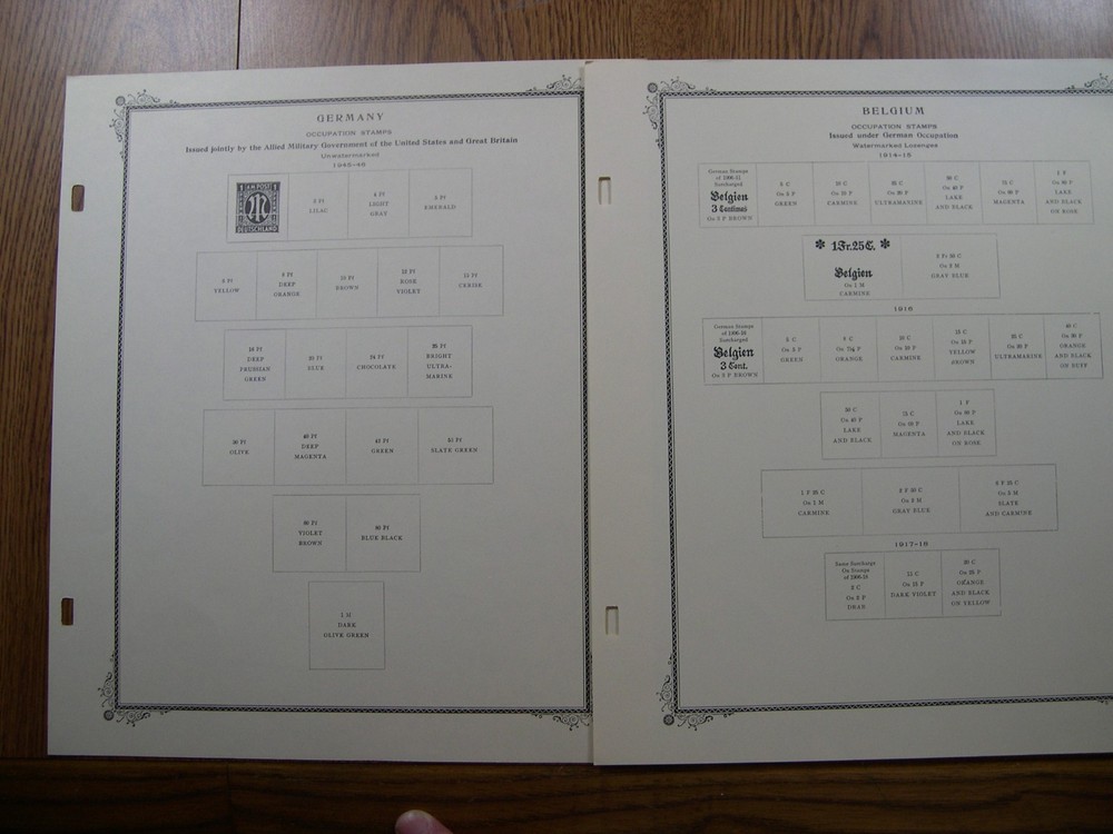 GERMANY OCCUPATION Scott Specialty album pages (no stamp) UX1