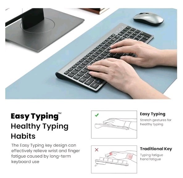 ⌨️ ⭐ cimetech EasyTyping KF10 Wireless Keyboard & Mouse Combo Ultra Slim 2.4GHz
