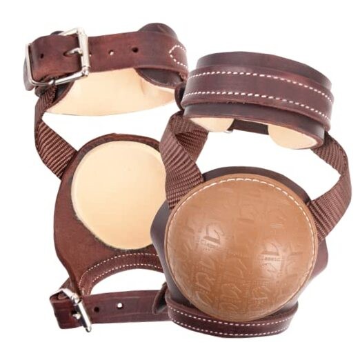 Classic Equine Leather Skid Boot with Nylon Straps