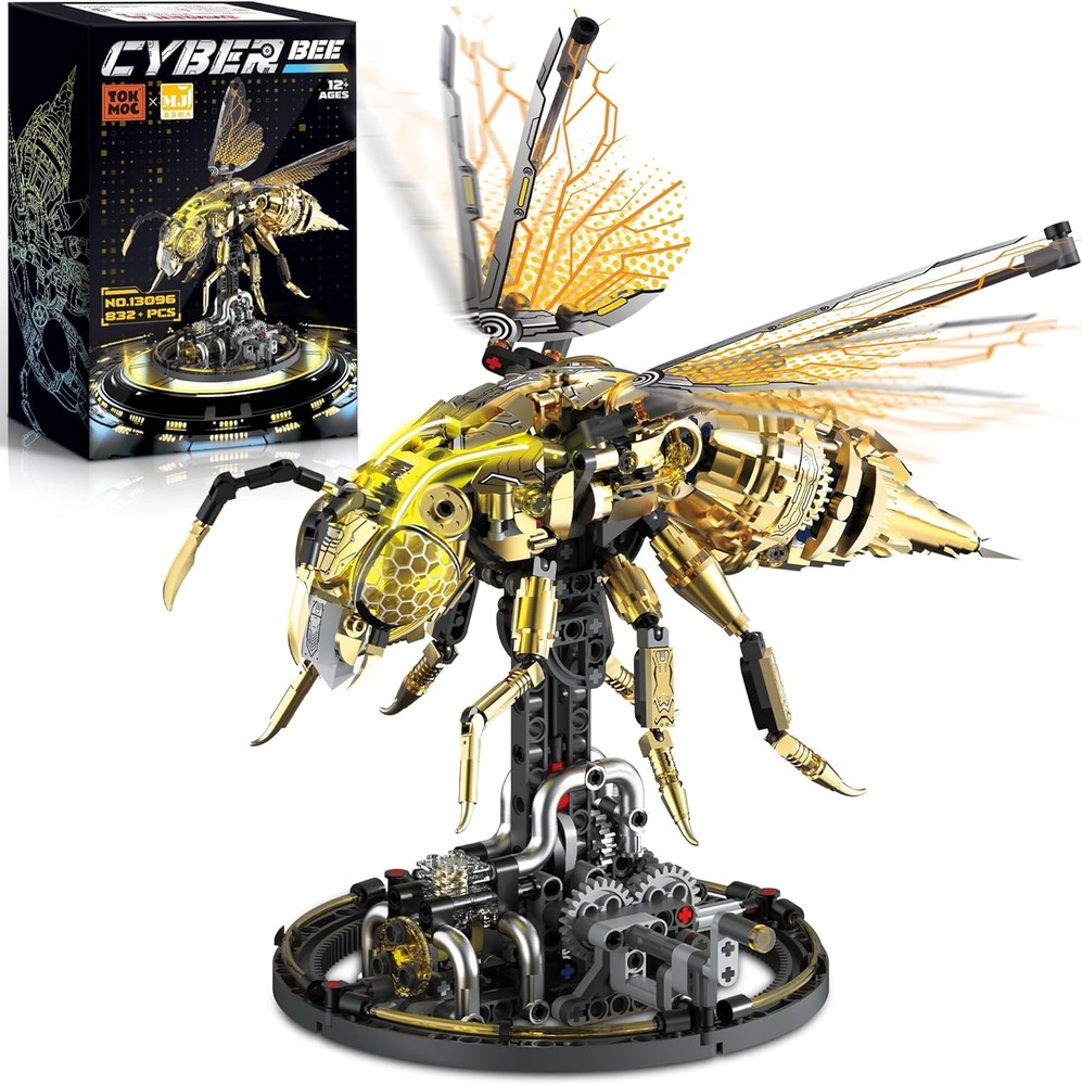 Mechanical Bee Building Set Moving Wings Lights