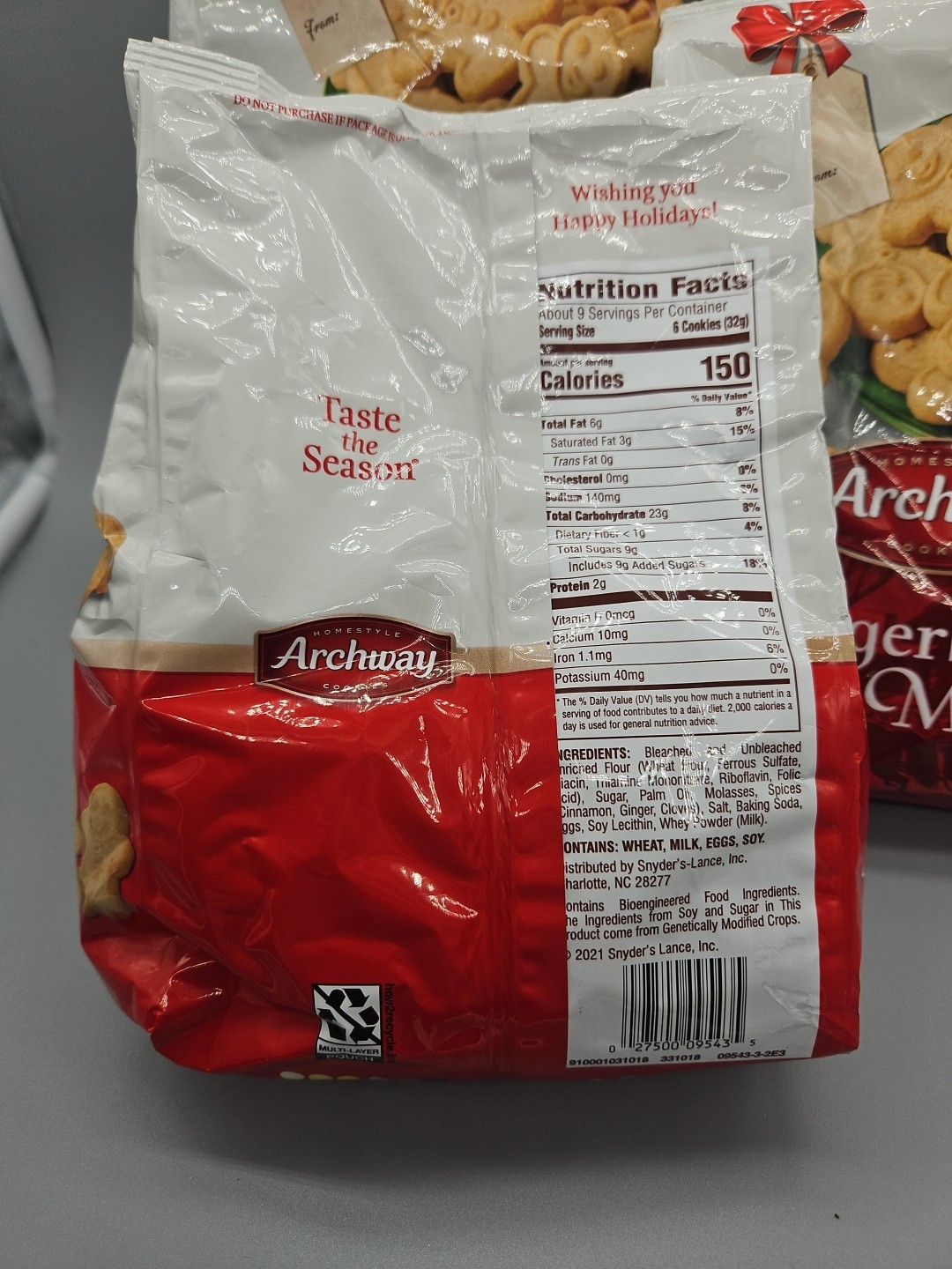 Lot Of 3 Archway Gingerbread Man Cookies 10 oz – Exp Jan 31