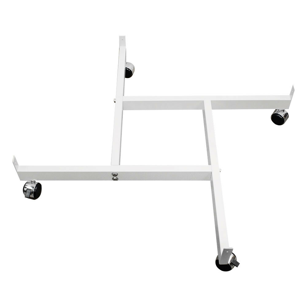 WHITE 4Way Pinwheel Rolling Base Display Gridwall Grid Panel Casters Dolly 37x37